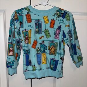 Monsters Inc. Little Sleepies Disney Pixar Graphic Sweatshirt Crewneck 18-24